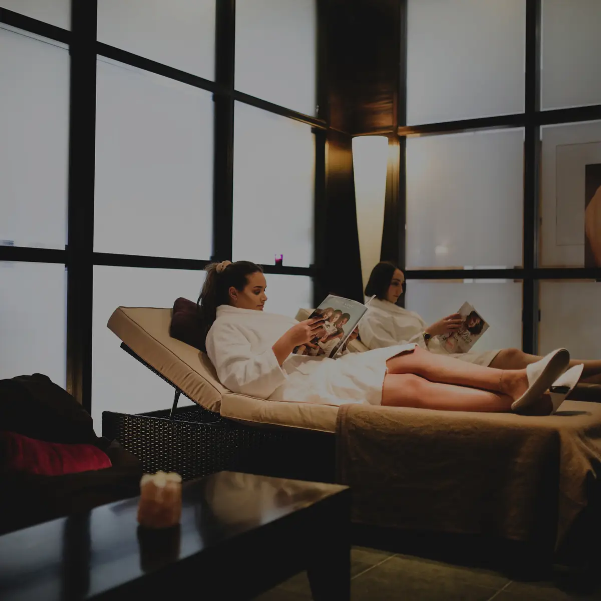friends relaxing at a spa