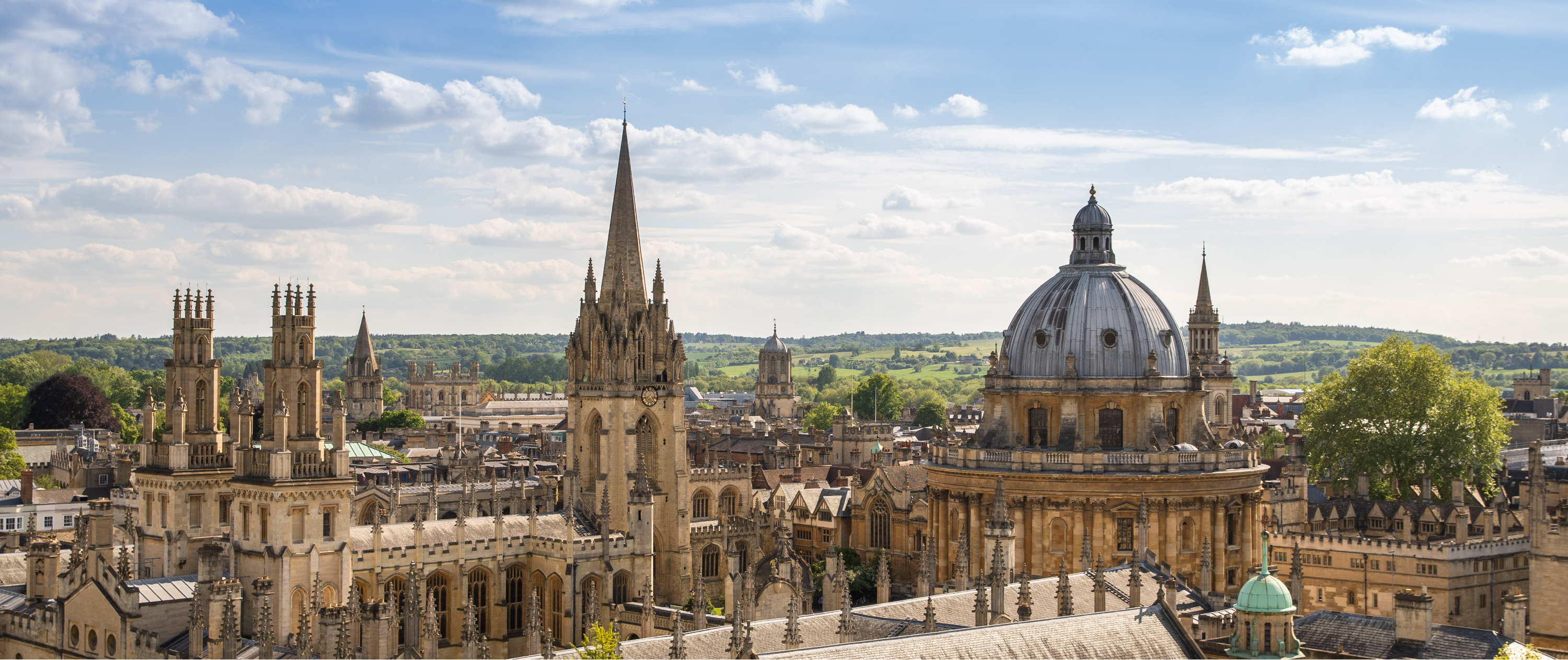 Cityscape seen from a high vantage point.