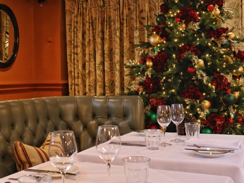 Resturant Table at Christmas